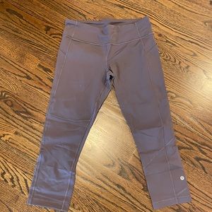 Lululemon Pace Rival Crop Leggings in Black Grape